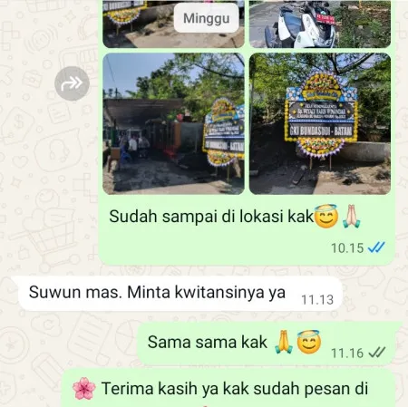 Pengiriman Papan Bunga Duka Sumberwaras Malingping